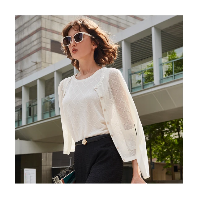 【en-suey 銀穗】菱格組織套裝針織背心-女 價格比較,價格查詢,歷史價格詳細信息