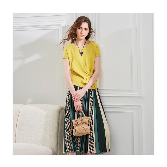 【en-suey 銀穗】千鳥格針織上衣-女 歷史價格詳細信息