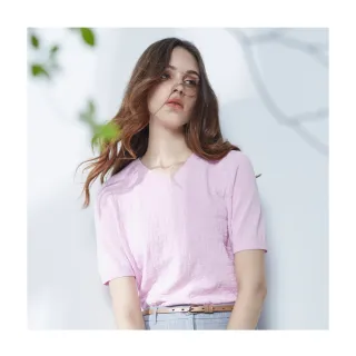 【Diffa】棉麻混紡立領短袖上衣-女 歷史價格詳細信息