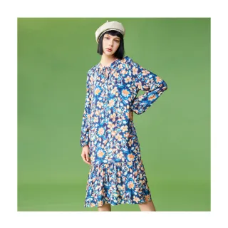 【Diffa】拉克蘭袖荷葉領綁帶上衣-女 歷史價格詳細信息