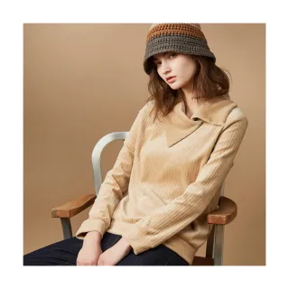 【Diffa】翻領造型拉克蘭袖線衫-女 歷史價格詳細信息