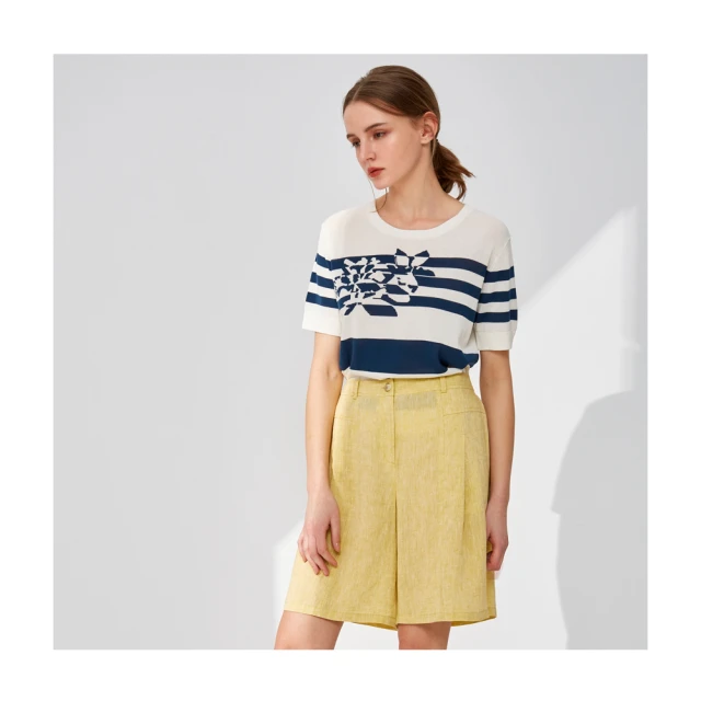 【Diffa】棉麻混紡立領短袖上衣-女 歷史價格詳細信息