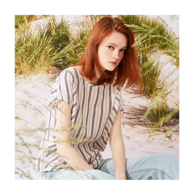 【Diffa】撞色條紋緹花上衣-女 歷史價格詳細信息