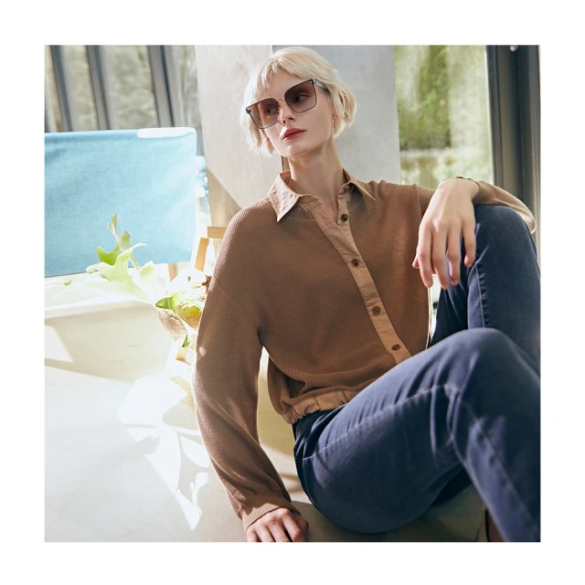 【Diffa】領抽繩設計磨毛針織衫-女 歷史價格詳細信息