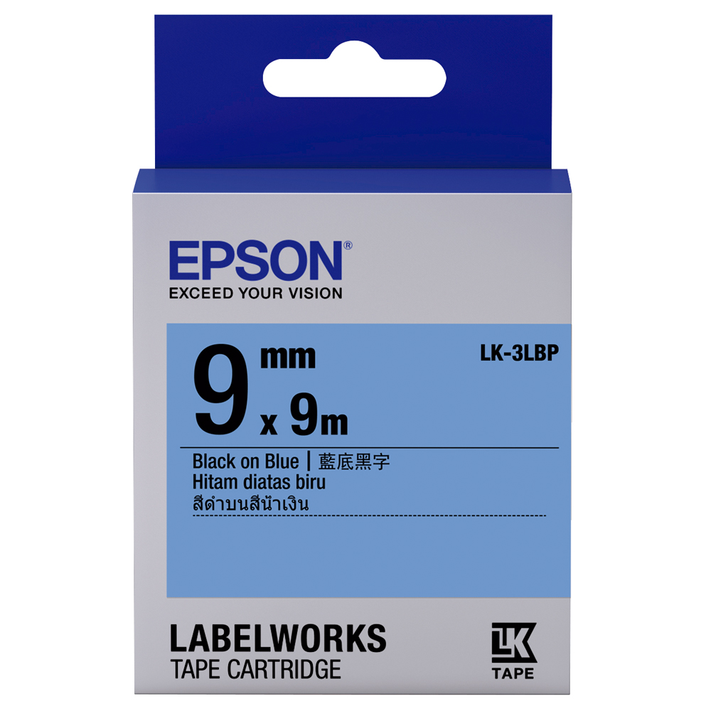 EPSON LK-3LBP C53S653406 粉彩系列藍底黑字標籤帶(寬度9mm) 歷史價格詳細信息