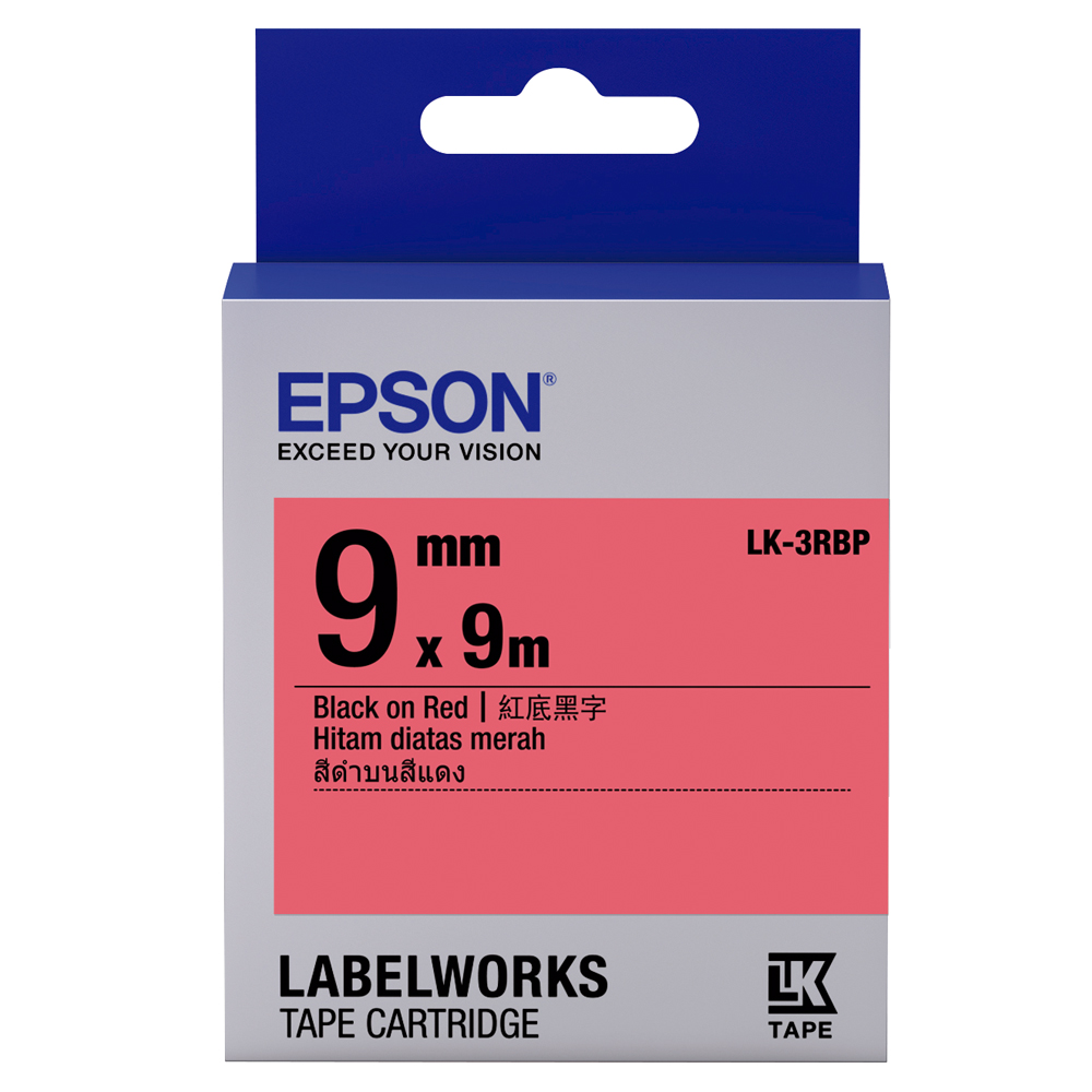 【EPSON】標籤帶 紅底黑字/9mm(LK-3RBP) 價格比較,價格查詢,歷史價格詳細信息