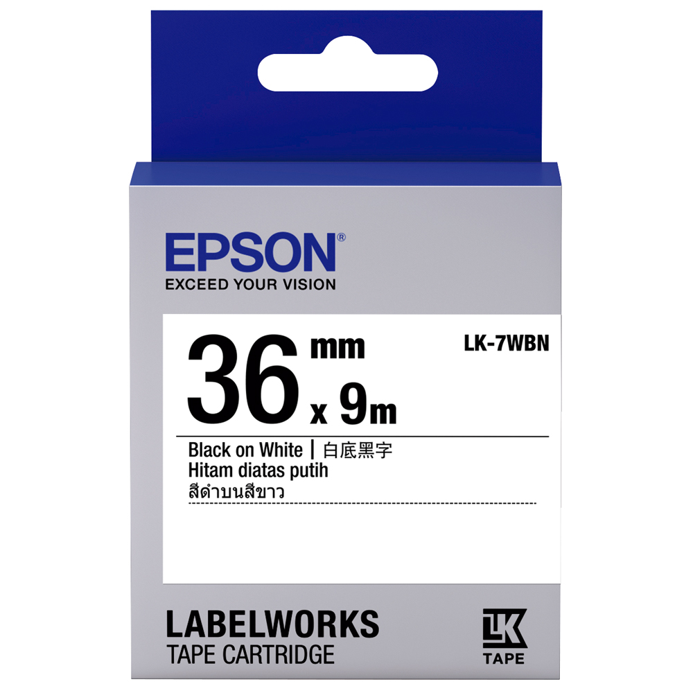 EPSON LK-7WBN C53S657401 一般系列白底黑字標籤帶 寬度36mm 歷史價格詳細信息
