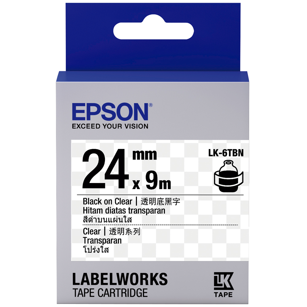 【EPSON】標籤帶 透明底黑字/36mm(LK-7TBN) 歷史價格詳細信息