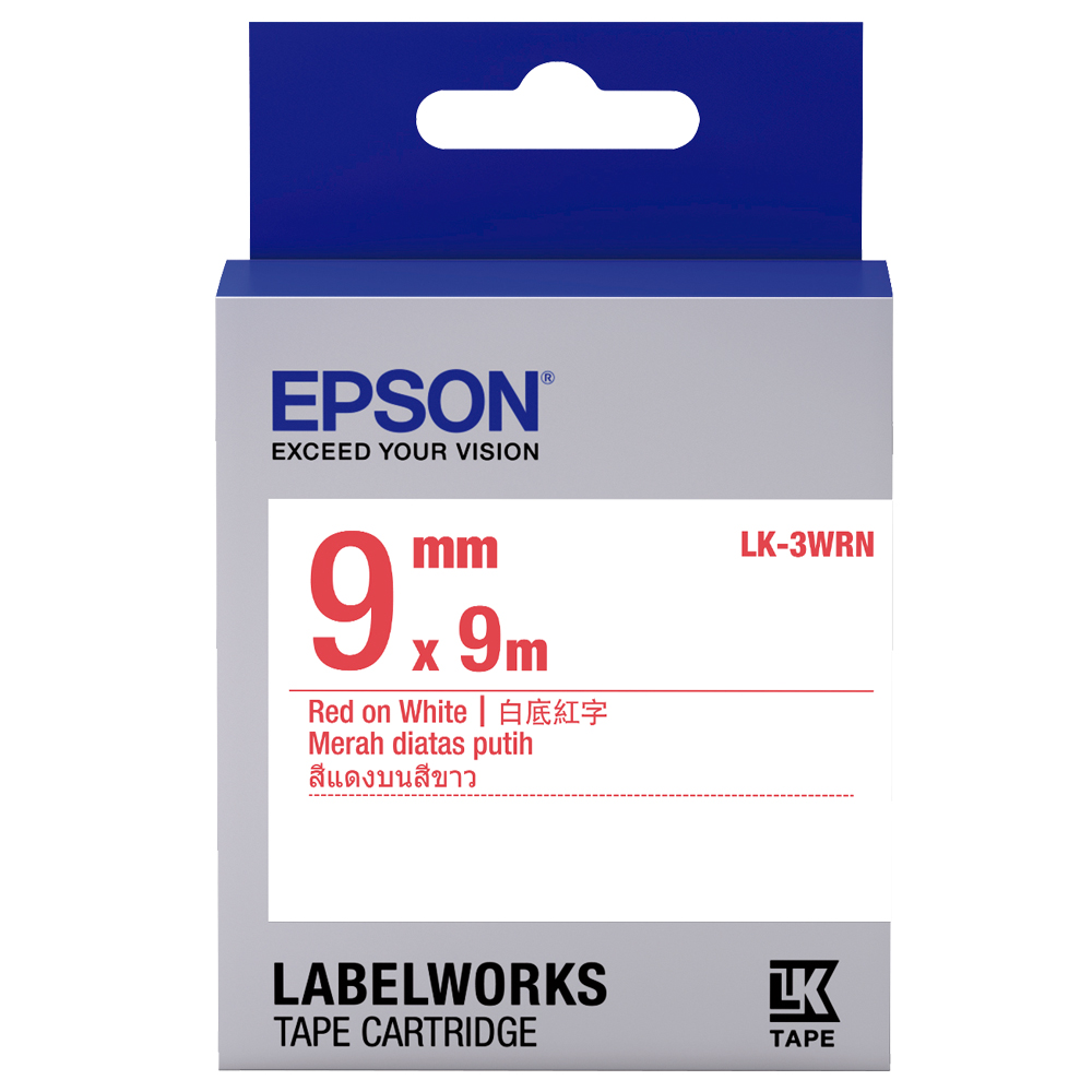 EPSON LK-3WRN C53S653402 一般系列白底紅字標籤帶(寬度9mm) 歷史價格詳細信息