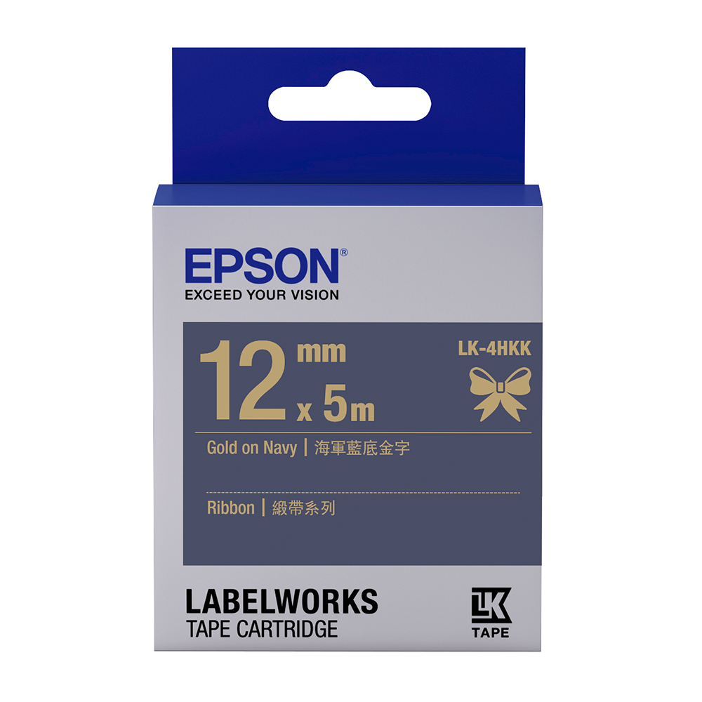 EPSON LK-4HKK C53S654429 緞帶系列海軍藍底金字標籤帶(寬度12mm) 歷史價格詳細信息