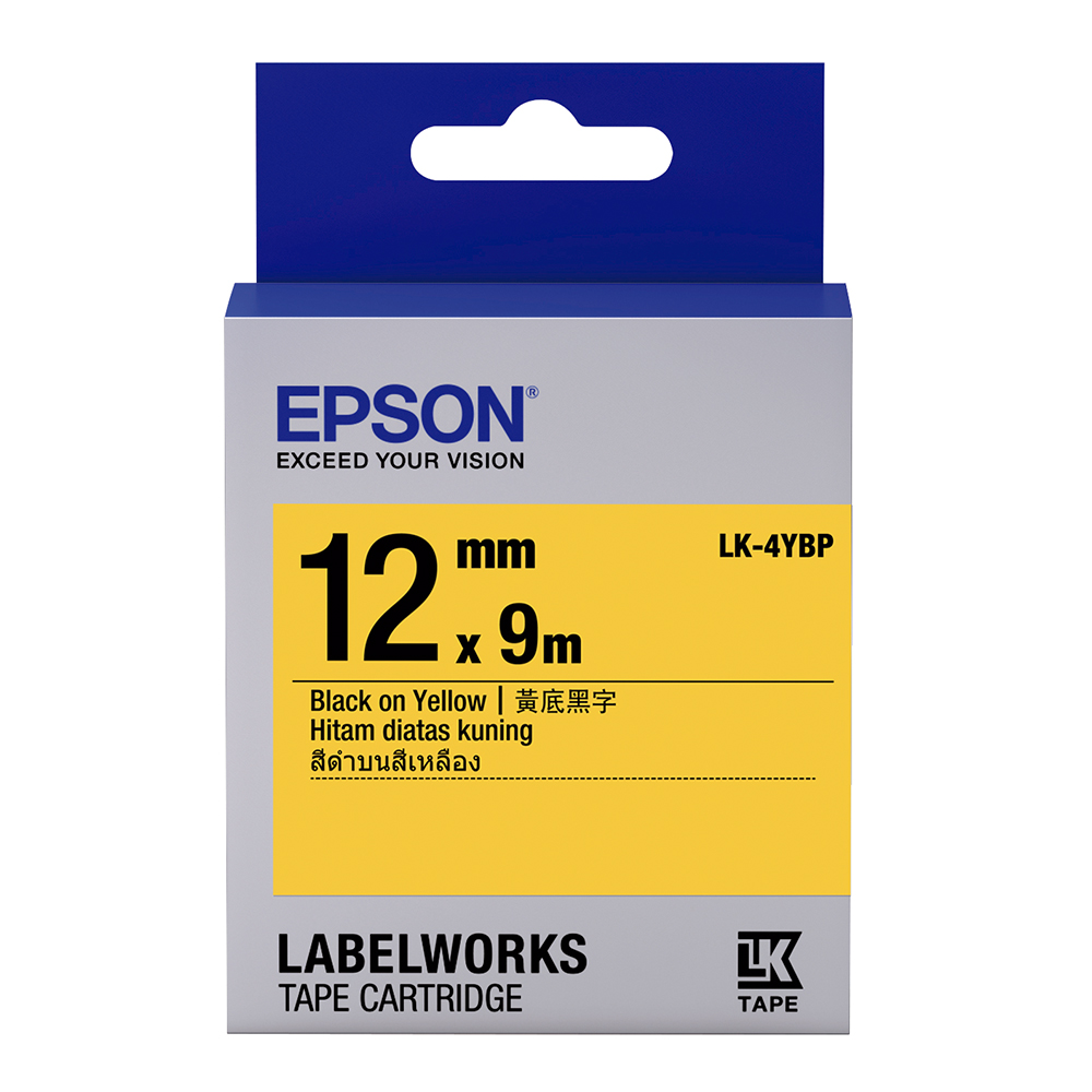 EPSON LK-4YBP(12mm)黃底黑字粉彩標籤帶 歷史價格詳細信息