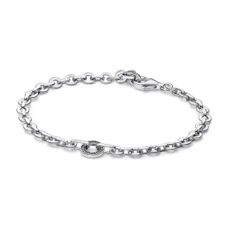 【Pandora 官方直營】Pandora Signature 雙色密鑲寶石同心圓手鏈-絕版品 歷史價格詳細信息