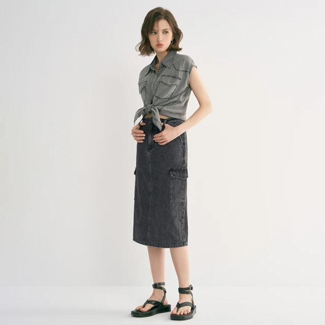 【MOMA】牛仔拼接小香風洋裝(藍色) 歷史價格詳細信息