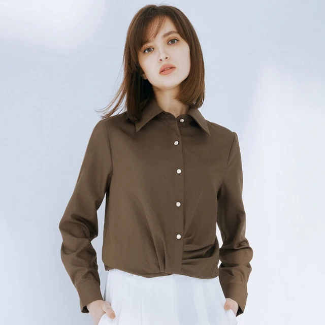 抓皺造型雙層袖單面雪紡拼接高含棉上衣 《AB13505》 歷史價格詳細信息