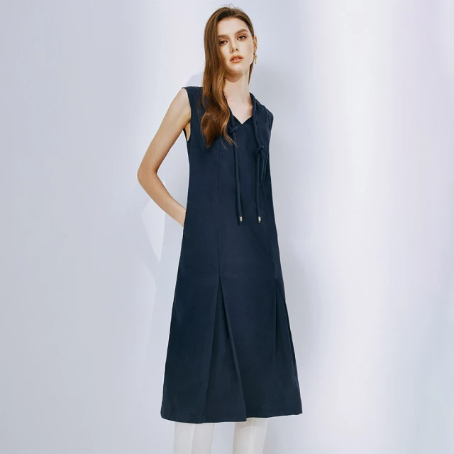 MOMA 藍黑菱格紋線條前下襬層次不規則側拉鍊鬆緊腰圍長裙 / 36 / 2355 歷史價格詳細信息