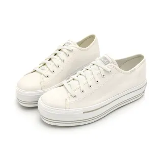 Keds TRIPLE UP 小心機厚底皮革綁帶休閒鞋-黑 歷史價格詳細信息