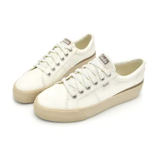 KEDS JUMP KICK 撞色厚底帆布休閒鞋-米白 9231W123496 歷史價格詳細信息