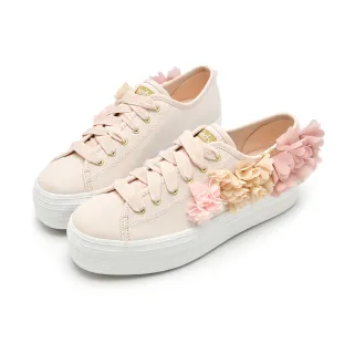 Keds TRIPLE UP 小心機厚底皮革綁帶休閒鞋-黑 歷史價格詳細信息