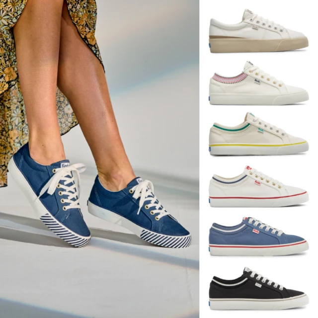 Keds JUMP KICK 復古運動織帶休閒鞋-藍9223W123452 歷史價格詳細信息