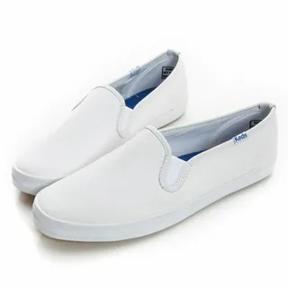 Keds CHAMPION SLIP ON 經典真皮休閒小白鞋-白 歷史價格詳細信息
