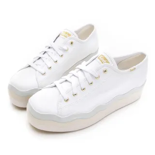 Keds TRIPLE UP 小心機厚底皮革綁帶休閒鞋-黑 歷史價格詳細信息