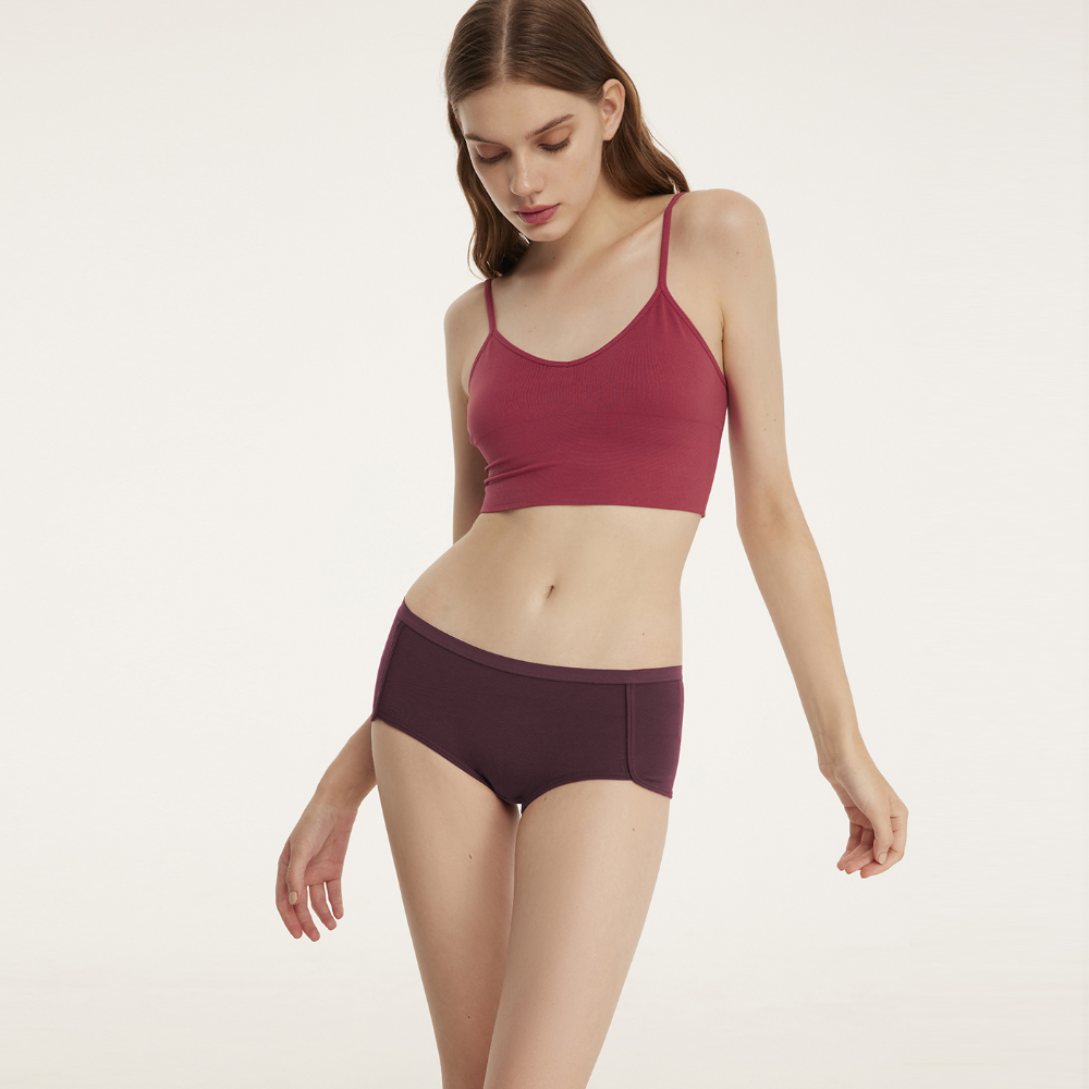 【Anden Hud】簡約系列．滾邊中腰平口內褲(酒紅) 台灣製 歷史價格詳細信息