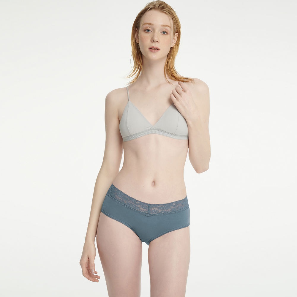 【Anden Hud】寧靜植物園．花邊高腰三角內褲 純棉台灣製(忘憂綠-茶壺) 歷史價格詳細信息