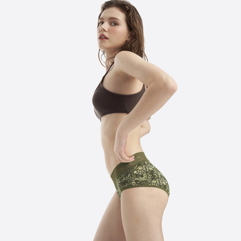 【Anden Hud】日光植物園．中腰生理褲 純棉台灣製(忘憂綠-花園緊帶) 歷史價格詳細信息