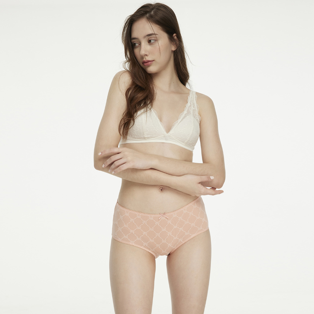 【Anden Hud】愛的語言．窄版V蕾絲高腰三角內褲(緋粉橘-蝴蝶結) 歷史價格詳細信息