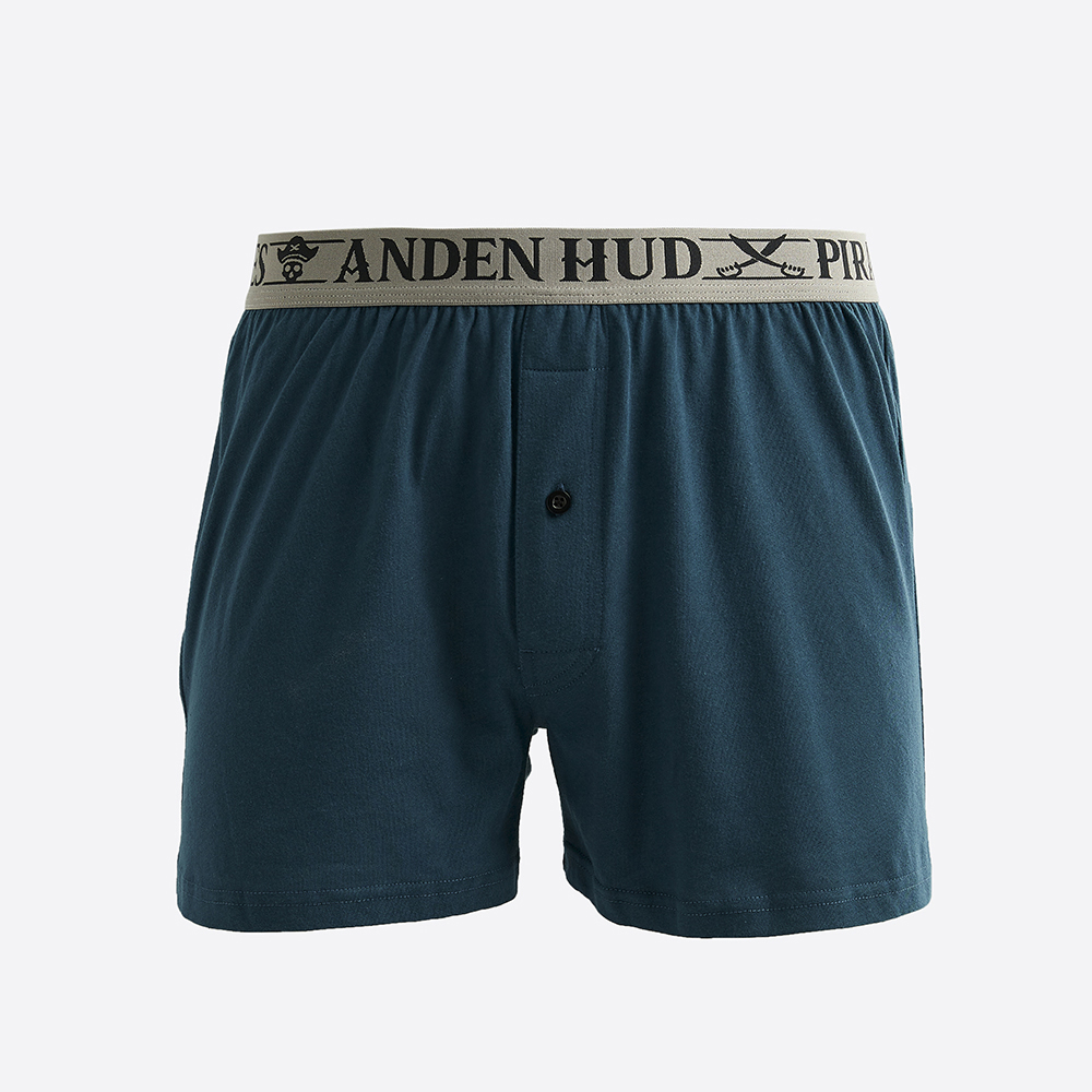 【Anden Hud】男款_神秘海域．純棉寬鬆四角內褲(軍團藍-灰黑緊帶) 純棉台灣製 歷史價格詳細信息