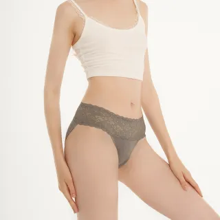 【Anden Hud】抗菌系列．抓皺蕾絲中腰三角內褲(寧靜綠) 台灣製 歷史價格詳細信息