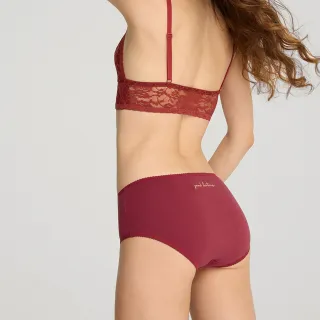 【Anden Hud】花好月圓．低腰生理褲(暗紅-花) 台灣製 歷史價格詳細信息