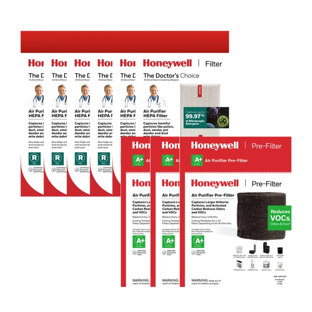 美國Honeywell 耗材組合超值包(HEPA濾網HRF-R1V1 x6 +活性碳濾網HRF-APP1 x3) 歷史價格詳細信息