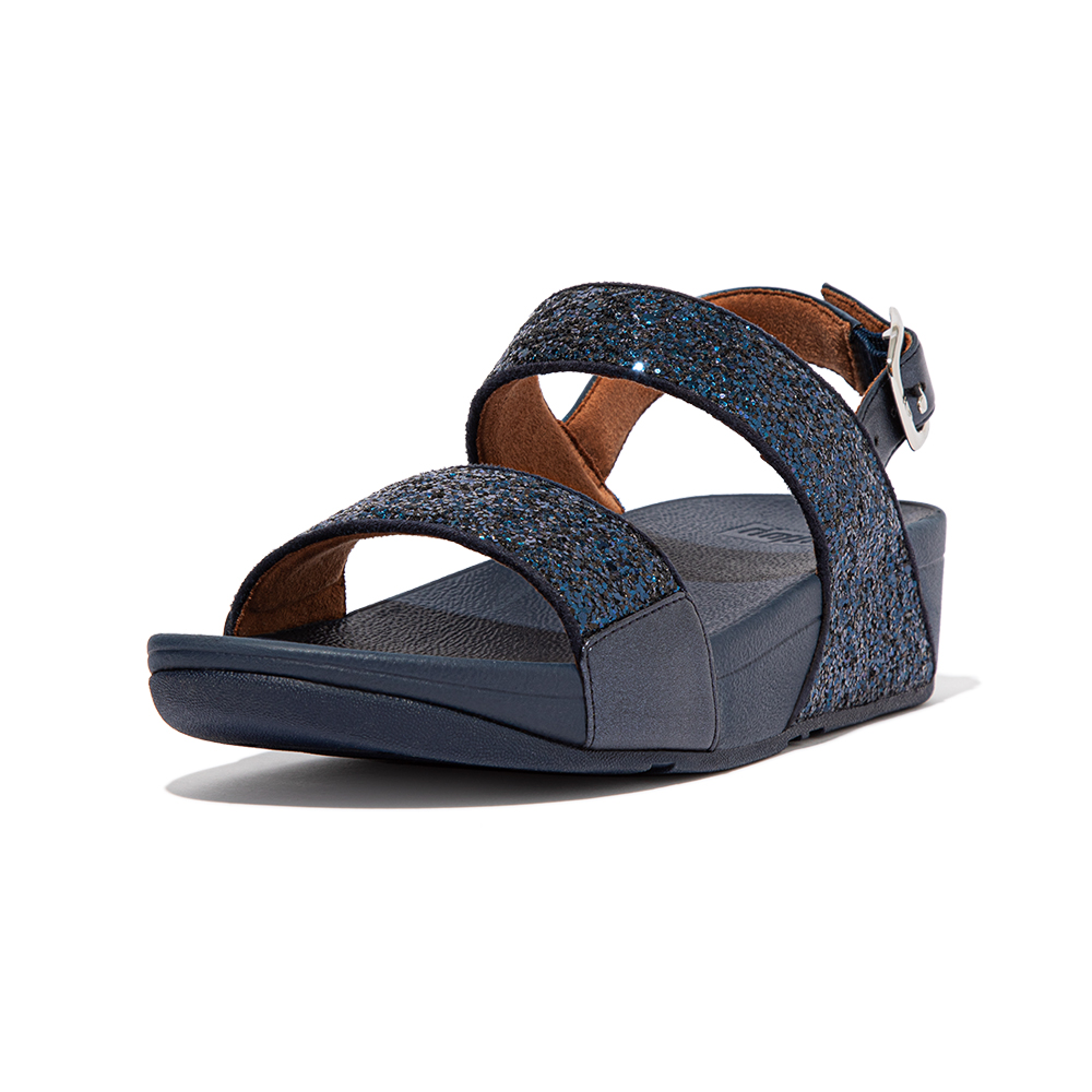 【FitFlop】LULU GLITTER ADJUSTABLE SLIDES 可調整式雙帶涼鞋-女(靓黑色) 歷史價格詳細信息