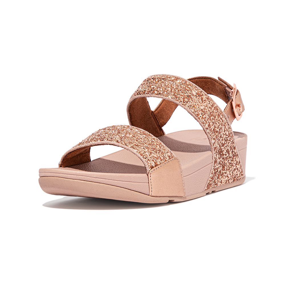 【FitFlop】LULU GLITTER ADJUSTABLE SLIDES 可調整式雙帶涼鞋-女(靓黑色) 歷史價格詳細信息