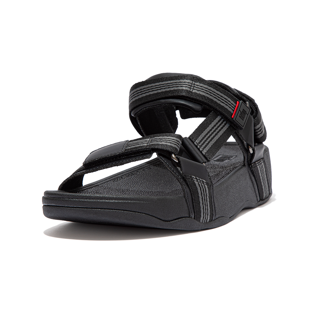 【FitFlop】RYKER SANDALS魔鬼氈可調整式後帶涼鞋-男(卡其色) 歷史價格詳細信息