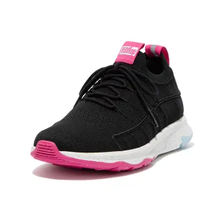 【FitFlop】VITAMIN FF e01 KNIT ELASTIC SPORTS SNEAKERS彈力帶撞色運動鞋-女(黑色) 歷史價格詳細信息