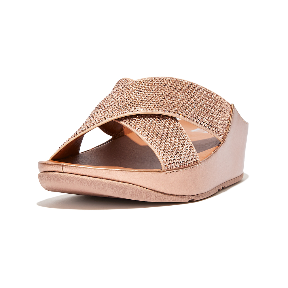 【FitFlop】OPALLE CRYSTAL TOE-POST SANDALS 水鑽造型夾腳涼鞋-女(玫瑰金) 歷史價格詳細信息