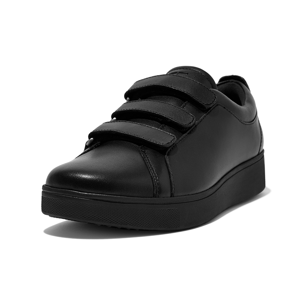 【FitFlop】RALLY QUICK STICK FASTENING LEATHER SNEAKERS 時尚魔鬼氈造型休閒鞋-女(午夜藍) 歷史價格詳細信息