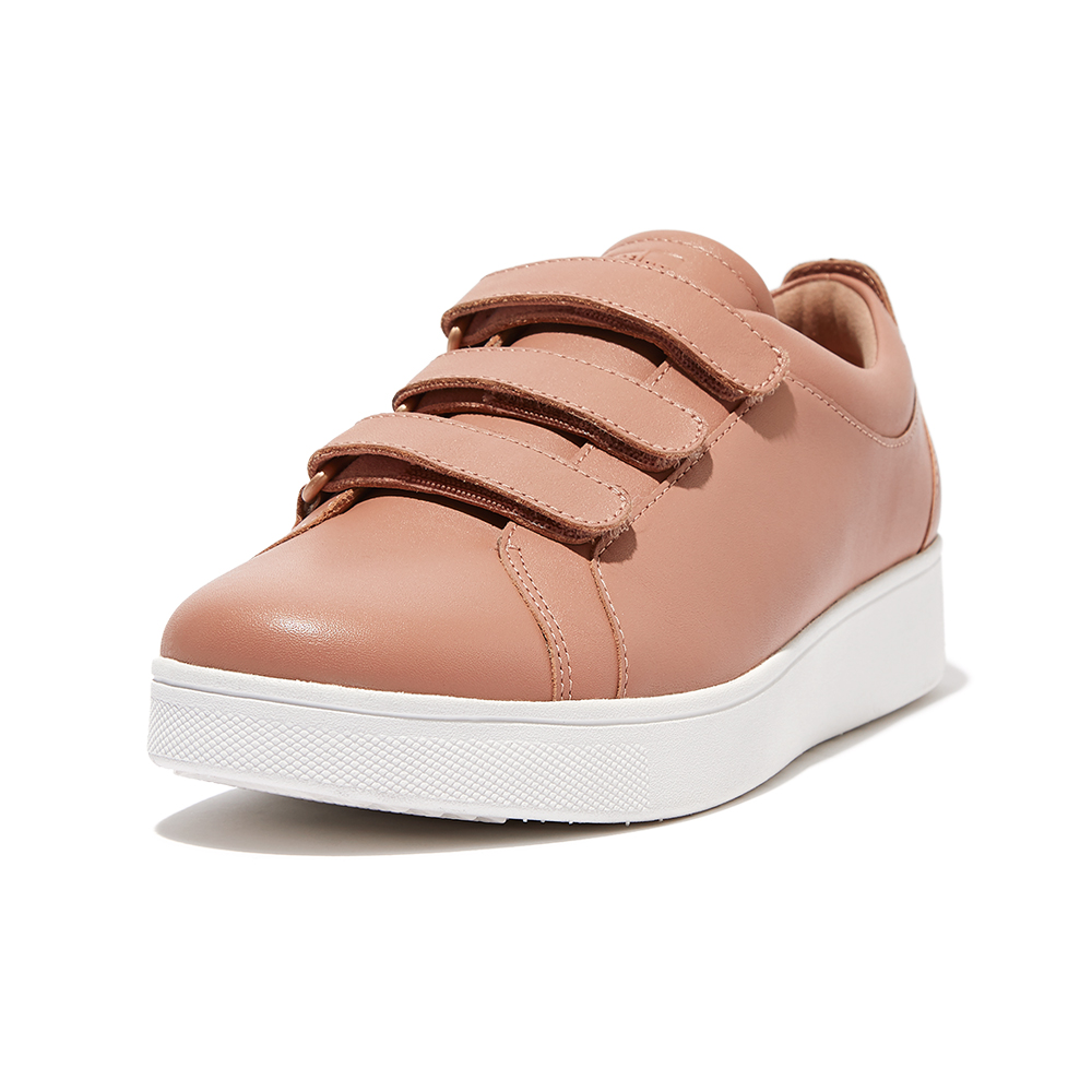 【FitFlop】RALLY QUICK STICK FASTENING LEATHER SNEAKERS 時尚魔鬼氈造型休閒鞋-女(午夜藍) 歷史價格詳細信息