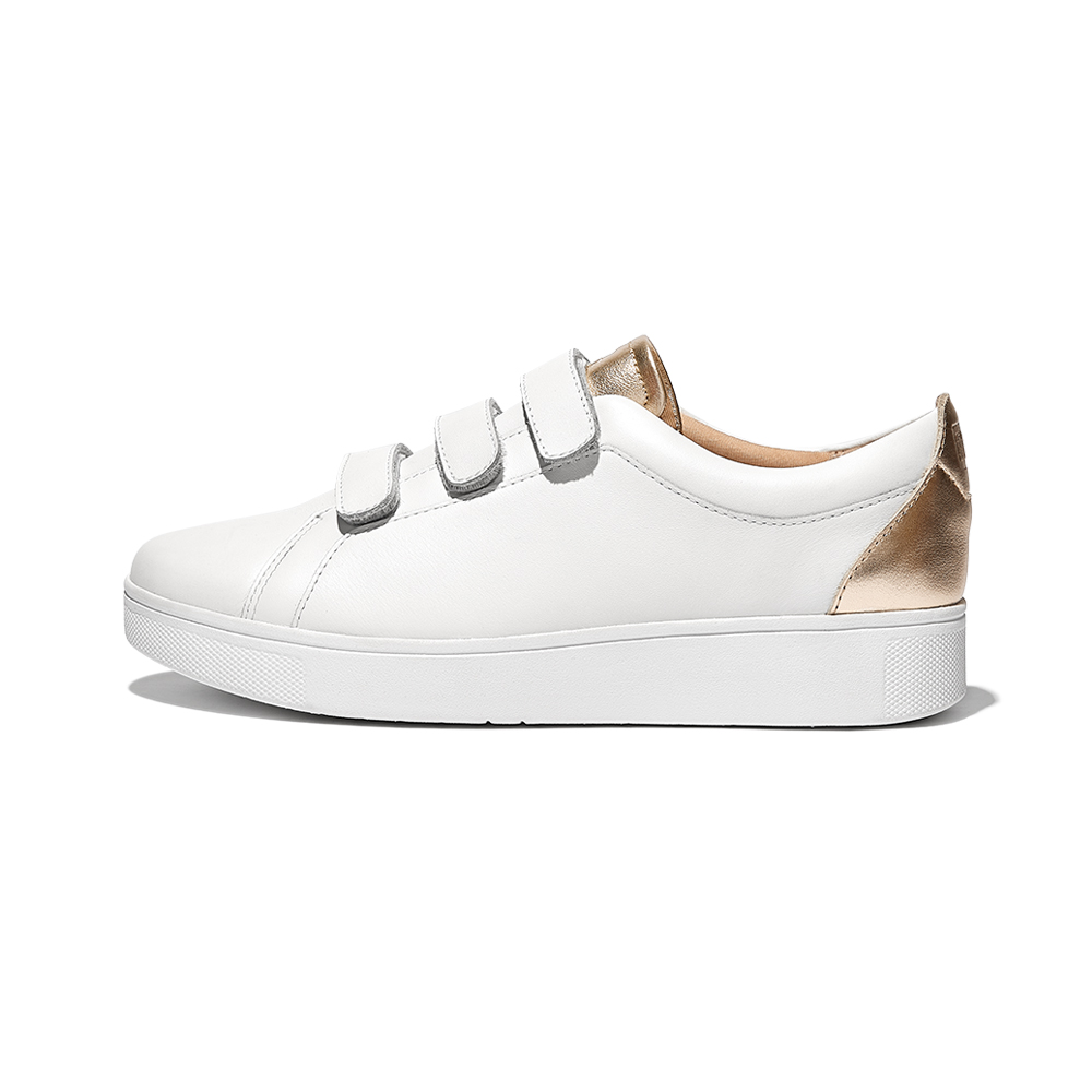 【FitFlop】RALLY METALLIC BACKTAB SNEAKERS運動風繫帶休閒鞋-女(都會白/玫瑰金) 歷史價格詳細信息