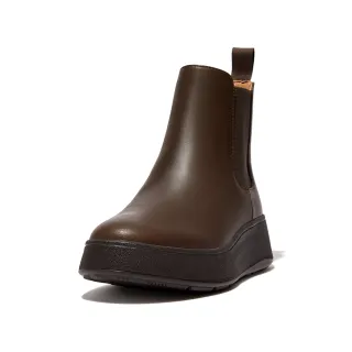 【FitFlop】F-MODE LEATHER/SUEDE FLATFORM SNEAKERS運動風厚底繫帶休閑鞋-女(黑色) 歷史價格詳細信息