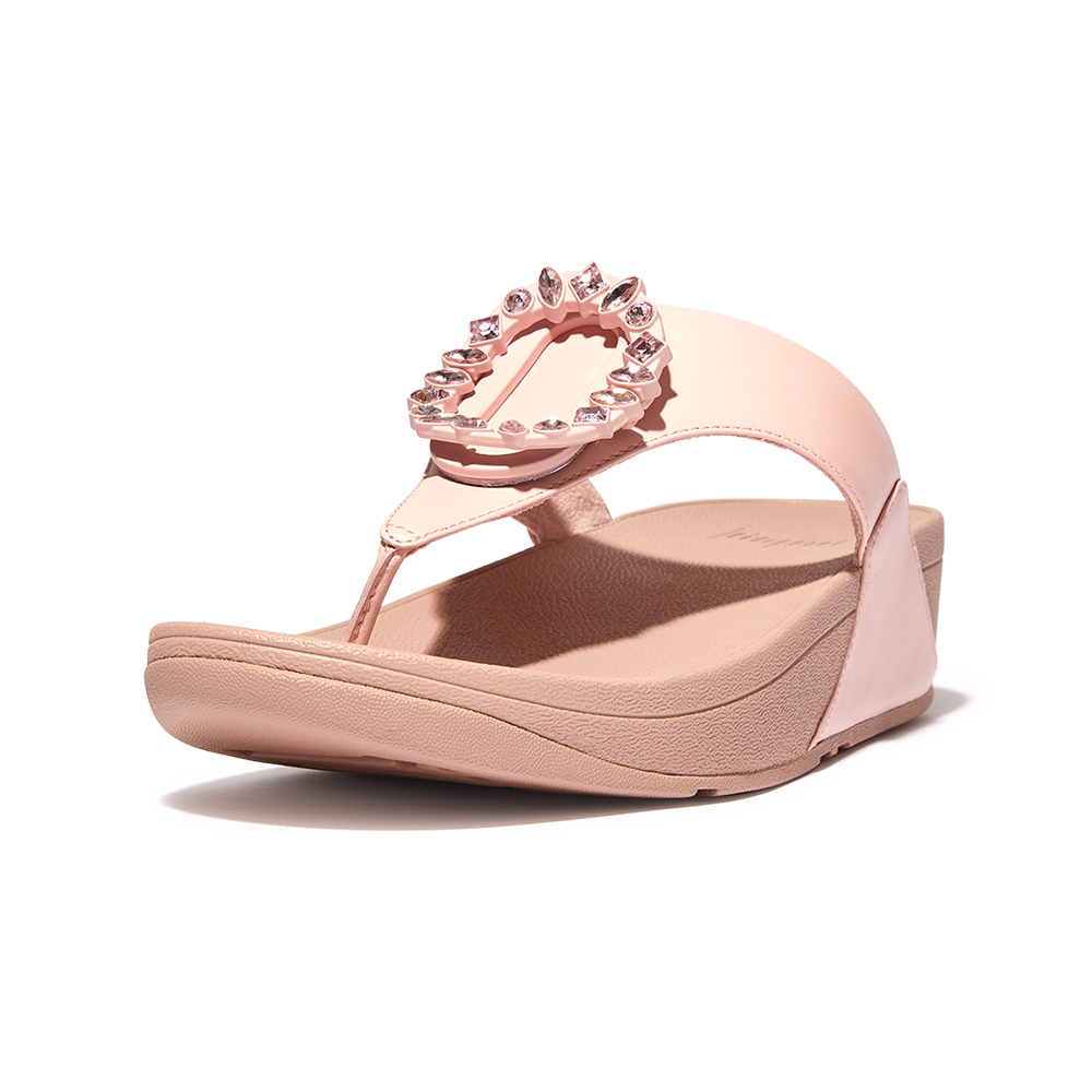 【FitFlop】LULU CRYSTAL-BUCKLE LEATHER CROSS SLIDES 環形閃亮金屬扣飾交叉涼鞋-女(奶油色) 歷史價格詳細信息