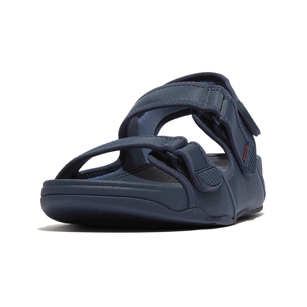 【FitFlop】GOGH MOC WATER-RESISTANT PERF BACK-STRAP SANDALS透氣淺水布後帶涼鞋-男(午夜藍/大溪地藍) 歷史價格詳細信息