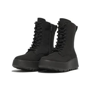 【FitFlop】F-MODE WATER-RESISTANT FLATFORM CHELSEA BOOTS異材質拼接厚底短靴(靓黑色) 歷史價格詳細信息