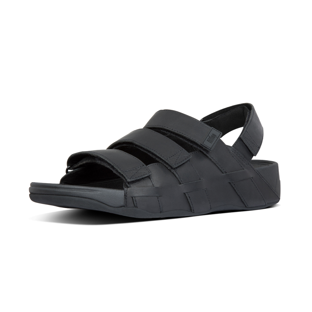 【FitFlop】ETHAN BACK-STAP SANDALS可調整式魔鬼氈後帶涼鞋-男(靚黑色) 歷史價格詳細信息
