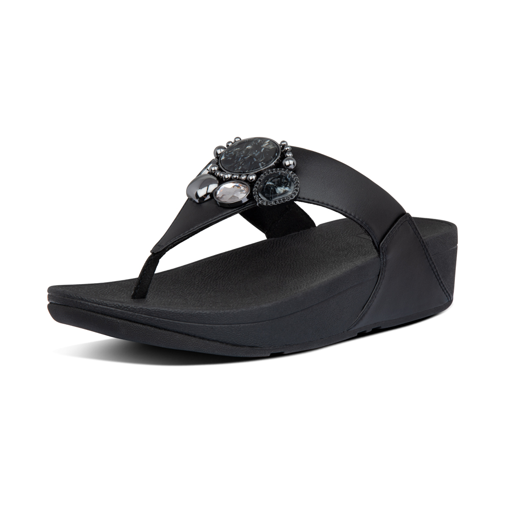 【FitFlop】LULU TOE-THONGS 經典亮片夾腳涼鞋-女(午夜藍) 歷史價格詳細信息
