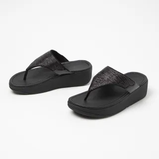 【FitFlop】MYLA GLITZ BACK-STRAP SANDALS 奢華金屬髮絲紋交叉後帶涼鞋-女(靚黑色) 歷史價格詳細信息