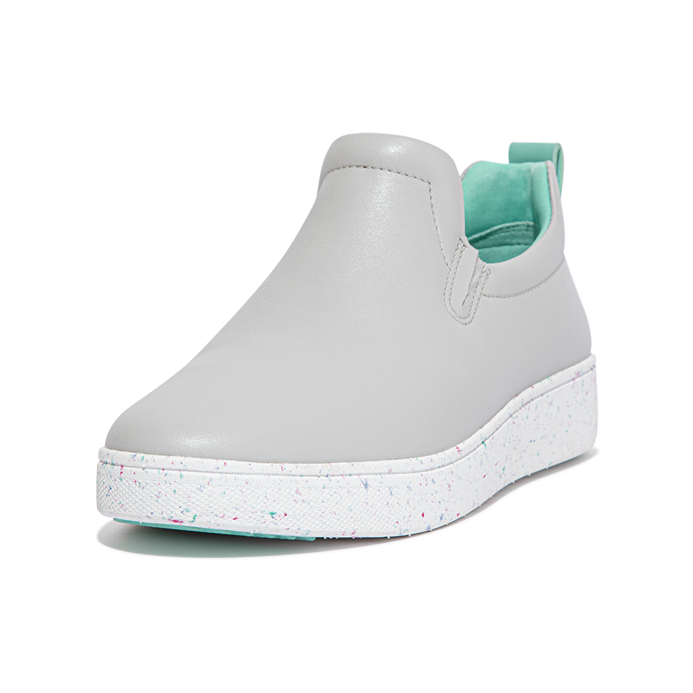 【FitFlop】RALLY LEATHER SLIP-ON TRAINERS 易穿脫時尚休閒鞋-女(靚黑色) 歷史價格詳細信息