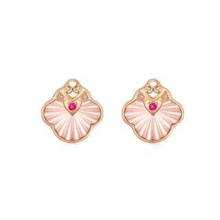 點睛品 如意團扇 18K玫瑰金貝母項鍊 歷史價格詳細信息